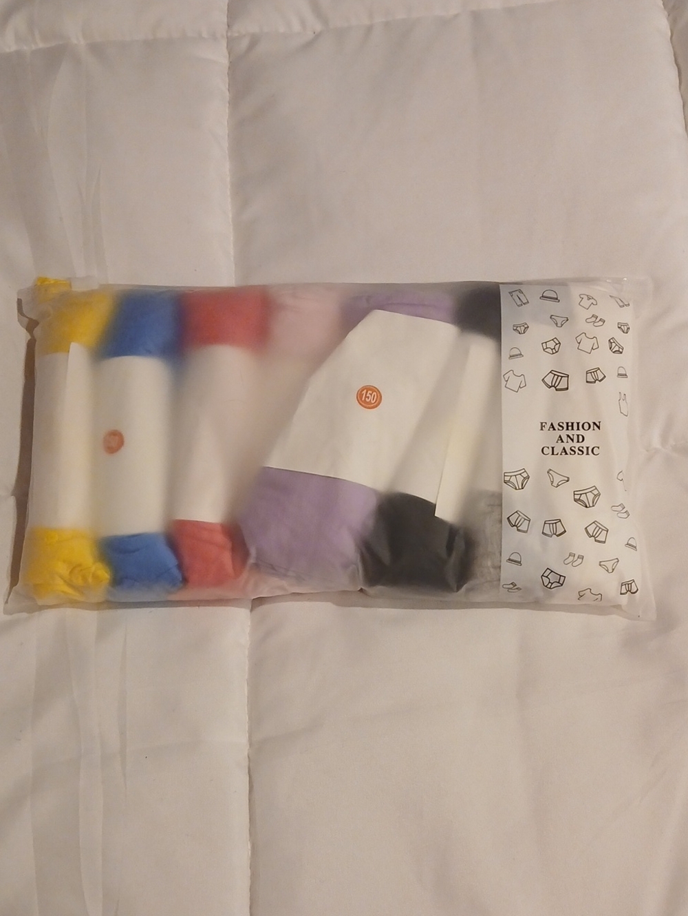 Fashion and Classic Multi Pack Kids Cotton Underwear - Yellow, Blue, Red, Purple
